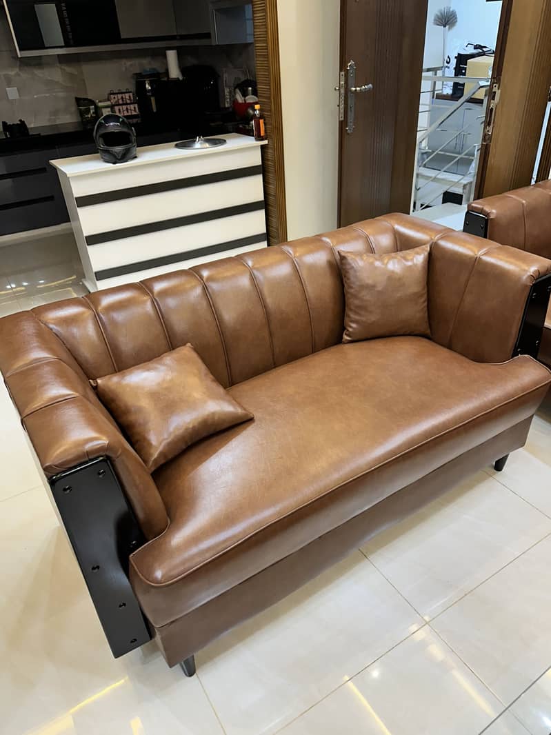 Leather sofa set 2