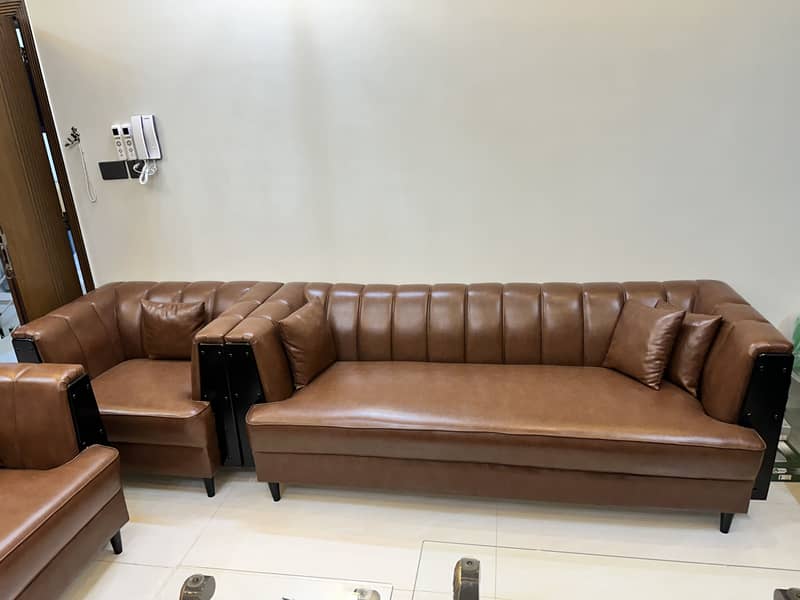 Leather sofa set 3