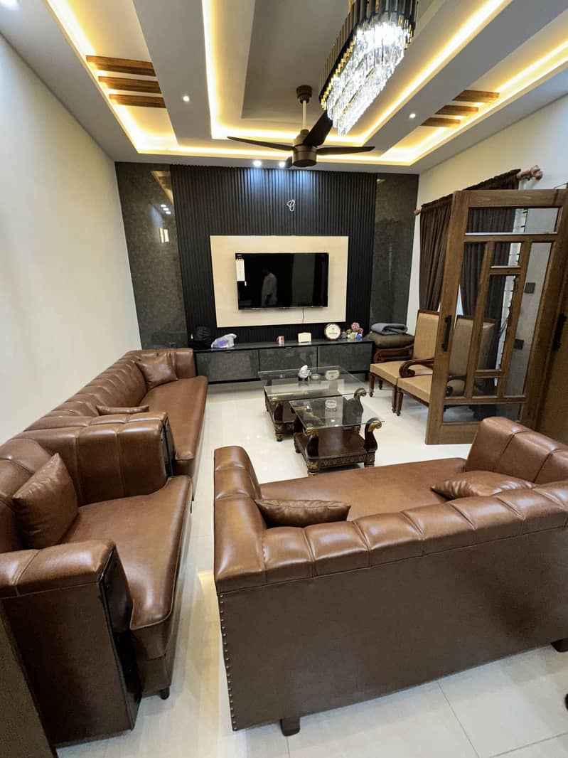 Leather sofa set 4