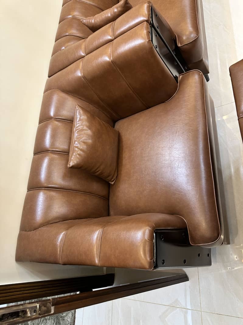 Leather sofa set 5