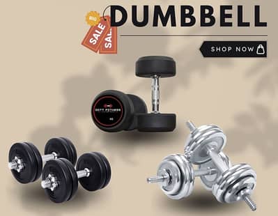Rubber Premium Dumbbells/Home & Commercial/Rod/Plates/Gym Equipments