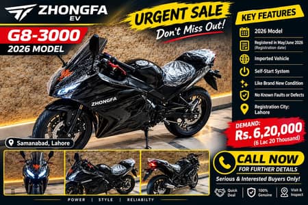 Zhongfa EV G8-3000 2026 Model – Urgent Sale – Like Brand New