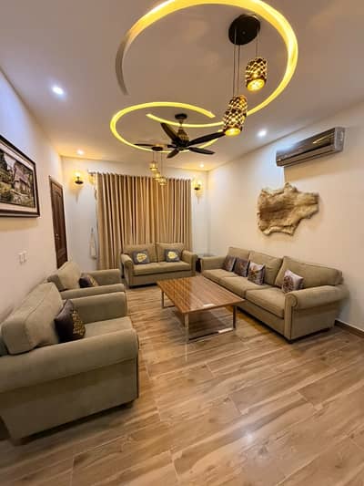 10 Marla Luxury Fully Furnished With 15kv Solar Installed House Avaliable For Rent In Bahria Enclave Sector C1.