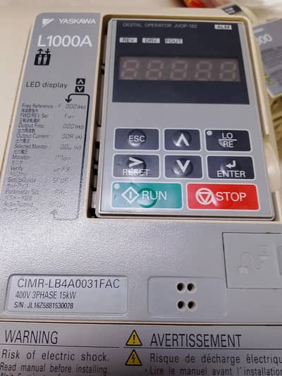 yaskawa L1000 15 k. w new condition 55,000