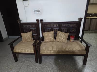 wooden sofa set