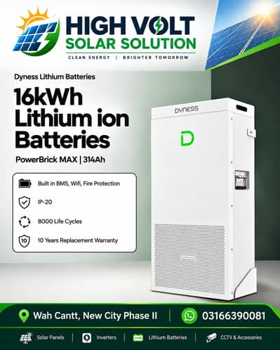 Dyness Lithium BatterY ,16kWh Battery with 10Years ReplacementWarranty