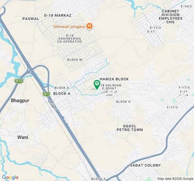 8 Marla ( 30*60 in Prime Block ) Corner House + 2 Marla Extra Land. Double Unit House Available. For Sale In Gulshan E Sehat E-18 Prime Block Islamabad.