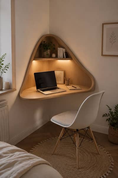 Customised Modern Wooden Wall-Mounted Study Desk