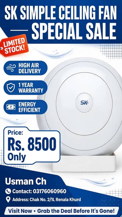 SK Original Fan Argent Sale
