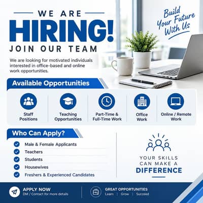 Hiring staff male and females