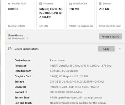 Hp laptop good condition