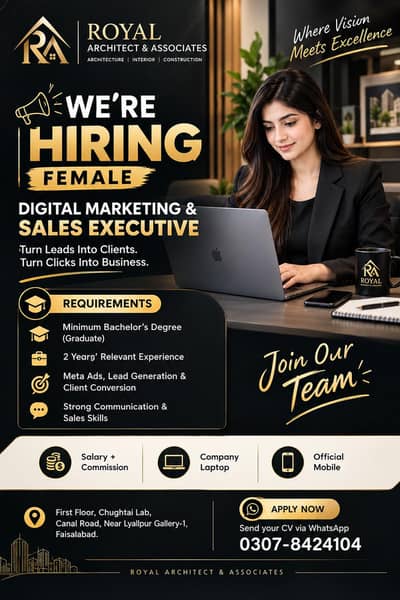 Female Digital Marketing & Sales Executive