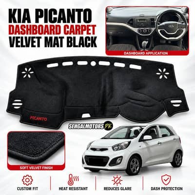 kia picanto dashboard mate velvet