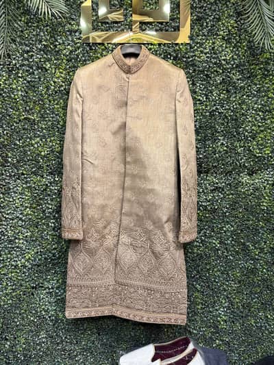 Sherwani with shoes and inner shirt