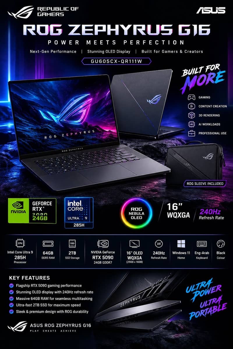 Gaming laptop: ASUS ROG Zephyrus G16 – RTX 5090 Beast - Laptops ...