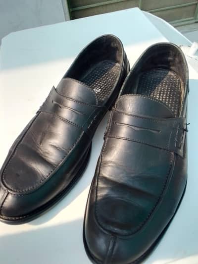 leather formal shoes black size 10