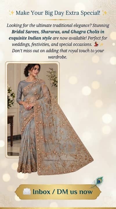 Bridal wedding sarees are available