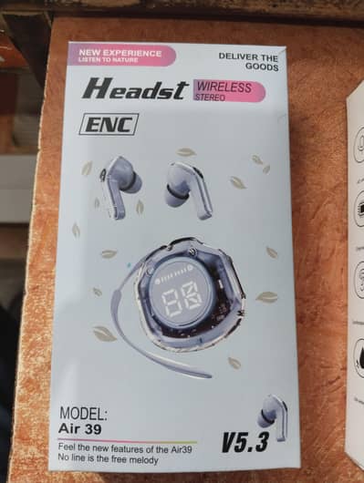 Air 39 V5.3 Earbuds ENC - Digital Display - New Box Pack
