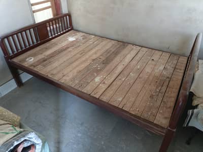 Pure Wooden Bed For Sale Size 6×4
