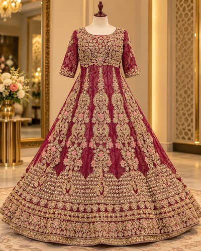 Modern style bridal dress