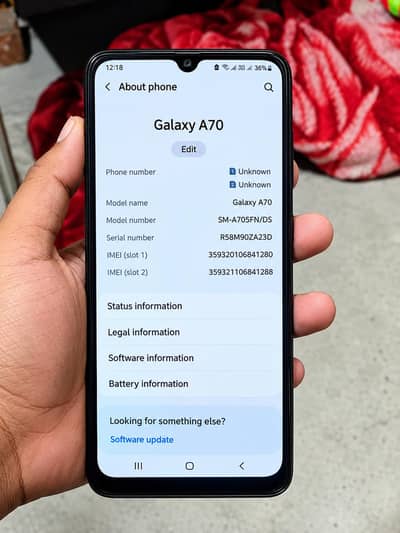 Samsung Mobile A70 6+128GB Official PTA Approved