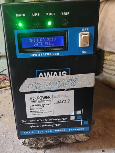 Awais Ups and osaka ht 230 battery