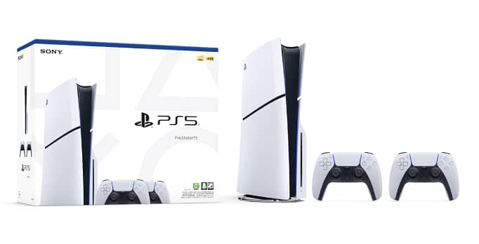 PS5 Slim disc edition with 2 remotes 0