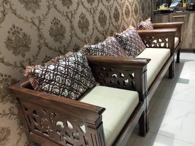 Chinioti Wooden 4 Seater Sofa Set