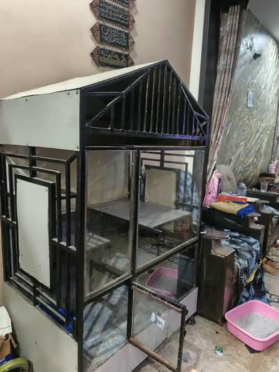 homemade cat house 55inches length 37inch width and 25inchs debth