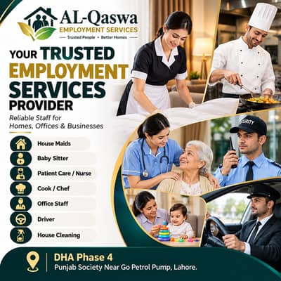House Maids, Babysitter, Cook, Chef, Driver, Couple, Maid Available