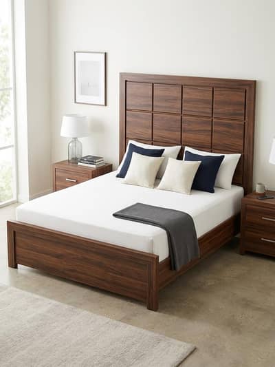 Double bed with mettres  new  only 1 year used