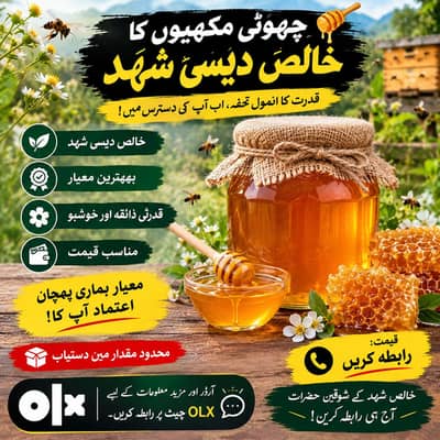 چھوٹی مکھیوں کا خالص دیسی شہد  | Pure Natural Honey