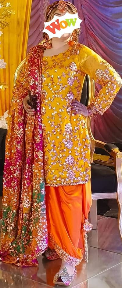 Mehndi dress lacha kurta