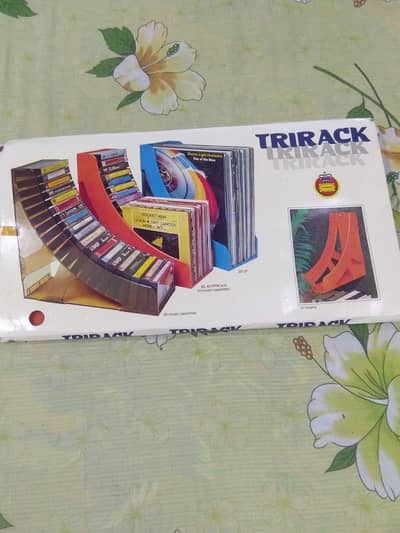 Trirack for CDs and cassettes