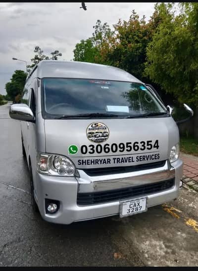 Hiace on rent Grand cabin on rent hiroof on rent coaster on rent