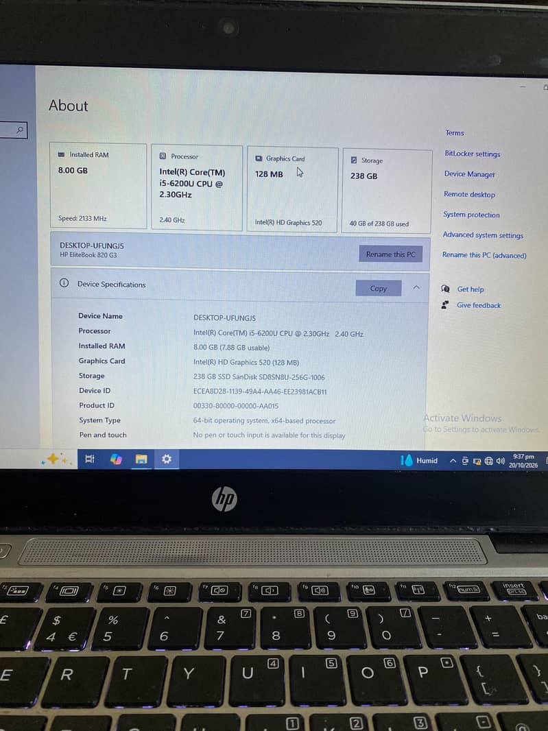 Core i5 Gen 6 2