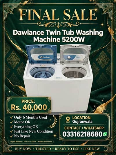 washing and dryer machine semi auto