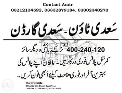 120/240/400 Sq Yd Plot For Sale Purchase In Saadi Town And Saadi Garden Scheme 33