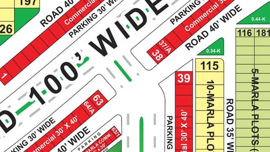 4 Marla Commercial Plot Main boulevard Overseas C block bahria town