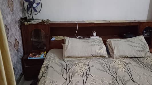 wooden bed