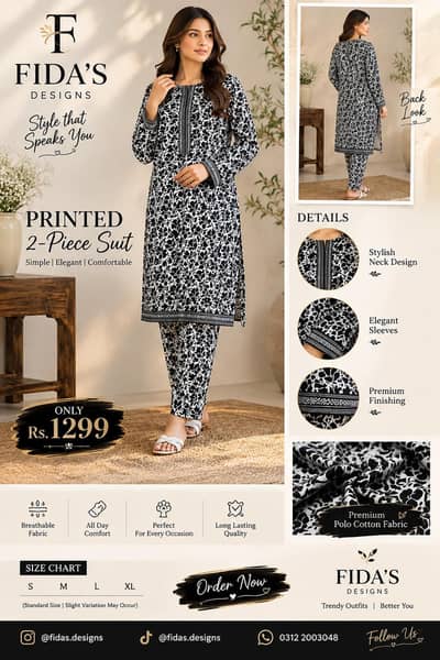Luxury Black and White Floral Printed 2 Piece Suit | Elegant Style