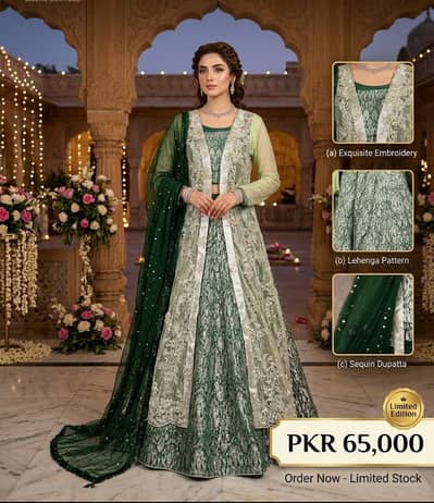 Party wear | Wedding wear | Embroidered