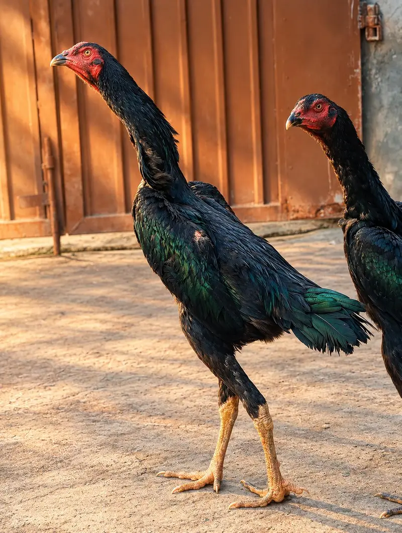 German shamo pair black — photo 2