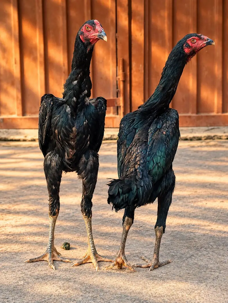 German shamo pair black — photo 3