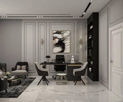 home decore. office interior. wall molding. flat interior. parlor desi