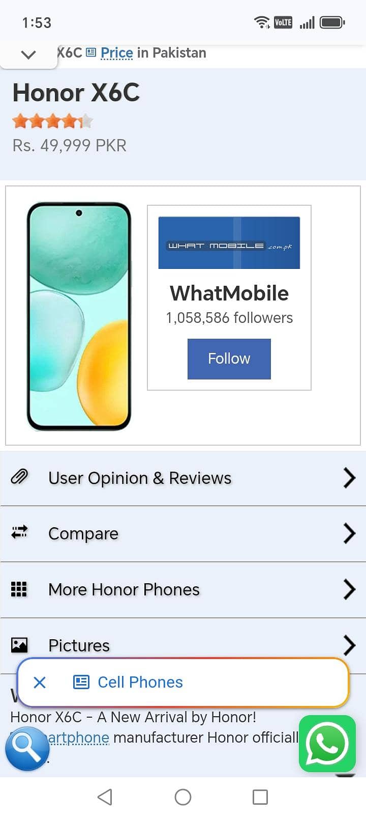 honor x6c 0