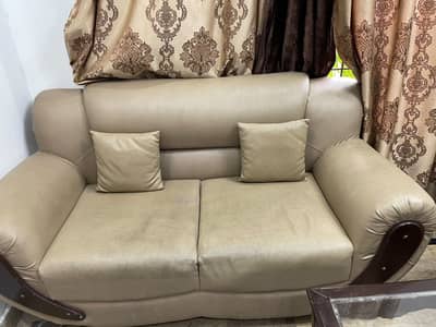BEIGE SOFA SET 6 SEAT