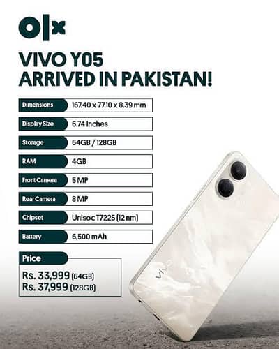 Vivo Y05 box pack