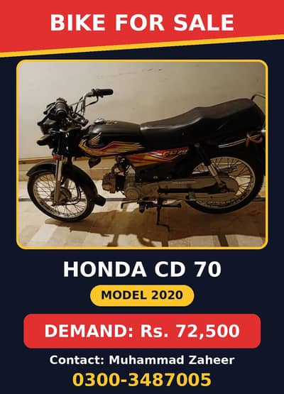Honda 70'CC 2020 Urgent Sale
