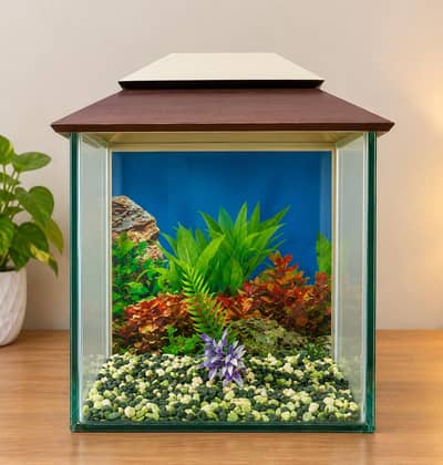 1 Fit Fish Tank With Beautiful Gravel's and Plant